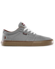 The Etnies Mens Barge LS Shoes in Grey & Gum & Red