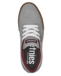 The Etnies Mens Barge LS Shoes in Grey & Gum & Red