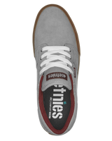 The Etnies Mens Barge LS Shoes in Grey & Gum & Red