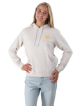 The Born by the Sea Womens Flower Market Hoodie in Bone