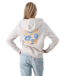 The Born by the Sea Womens Flower Market Hoodie in Bone