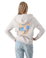 The Born by the Sea Womens Flower Market Hoodie in Bone