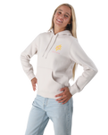 The Born by the Sea Womens Flower Market Hoodie in Bone