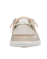 The Hey Dude Shoes Womens Wendy Metallic Sparkle Shoes in Rose Gold