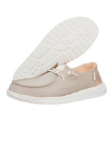 The Hey Dude Shoes Womens Wendy Metallic Sparkle Shoes in Rose Gold