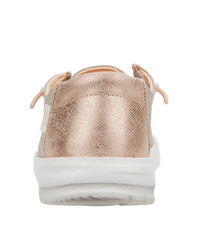 The Hey Dude Shoes Womens Wendy Metallic Sparkle Shoes in Rose Gold