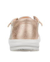 The Hey Dude Shoes Womens Wendy Metallic Sparkle Shoes in Rose Gold