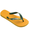 The Havaianas Mens Brazil Logo Flip Flops in Pop Yellow