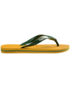 The Havaianas Mens Brazil Logo Flip Flops in Pop Yellow