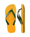 The Havaianas Mens Brazil Logo Flip Flops in Pop Yellow
