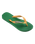 Brazil Logo Flip Flops in Green & Yellow