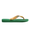 Brazil Logo Flip Flops in Green & Yellow