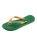 Brazil Logo Flip Flops in Green & Yellow