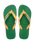 Brazil Logo Flip Flops in Green & Yellow