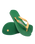Brazil Logo Flip Flops in Green & Yellow