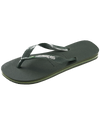 Brazil Logo Flip Flops in Olive Green