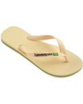 The Havaianas Mens Brazil Logo Flip Flops in Buttercream