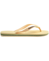 The Havaianas Mens Brazil Logo Flip Flops in Buttercream