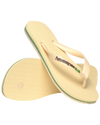 The Havaianas Mens Brazil Logo Flip Flops in Buttercream
