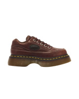 Buzz 5-Eye Grizzly Leather Shoes in Dark Brown