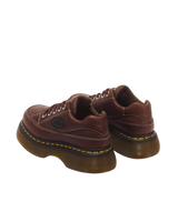 Buzz 5-Eye Grizzly Leather Shoes in Dark Brown