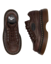 Buzz 5-Eye Grizzly Leather Shoes in Dark Brown