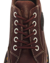 Buzz 5-Eye Grizzly Leather Shoes in Dark Brown