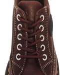Buzz 5-Eye Grizzly Leather Shoes in Dark Brown