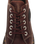 Buzz 5-Eye Grizzly Leather Shoes in Dark Brown