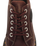Buzz 5-Eye Grizzly Leather Shoes in Dark Brown