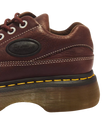 Buzz 5-Eye Grizzly Leather Shoes in Dark Brown