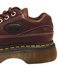 Buzz 5-Eye Grizzly Leather Shoes in Dark Brown