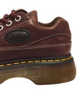 Buzz 5-Eye Grizzly Leather Shoes in Dark Brown