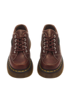 Buzz 5-Eye Grizzly Leather Shoes in Dark Brown