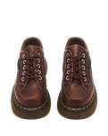 Buzz 5-Eye Grizzly Leather Shoes in Dark Brown