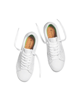 The Cariuma Womens Salvas Shoes in White Smooth Leather & Ice