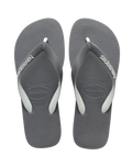 The Havaianas Mens Top Mix Flip Flops in Steel Grey & Steel Grey