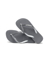 The Havaianas Mens Top Mix Flip Flops in Steel Grey & Steel Grey