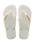 The Havaianas Womens Logo Metallic Flip Flops in White