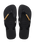 The Havaianas Womens Logo Metallic Flip Flops in Black