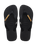 The Havaianas Womens Logo Metallic Flip Flops in Black