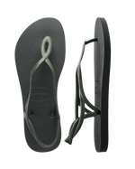 The Havaianas Womens Luna Flip Flops in Olive Green