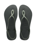 The Havaianas Womens Luna Flip Flops in Olive Green