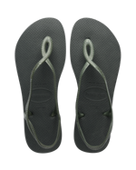 The Havaianas Womens Luna Flip Flops in Olive Green