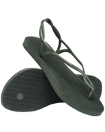 The Havaianas Womens Luna Flip Flops in Olive Green