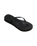 Slim Flatform Flip Flops in Black