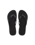 Slim Flatform Flip Flops in Black