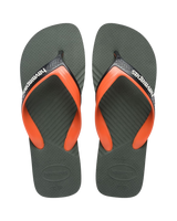 Dual Flip Flops in Green Olive