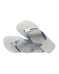 Dual Flip Flops in White & Ice Grey