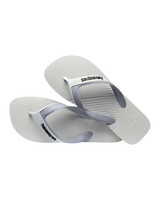 Dual Flip Flops in White & Ice Grey